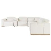 Galak Leather Power Reclining Sectional with 6PCS/2PWR  alternate image, 3 of 9 images.