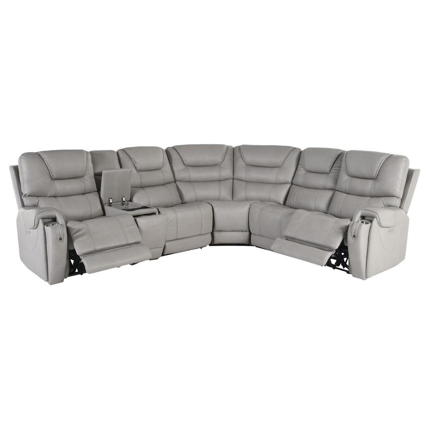 Capriccio Gray Power Reclining Sectional with 6PCS/2PWR  alternate image, 2 of 13 images.