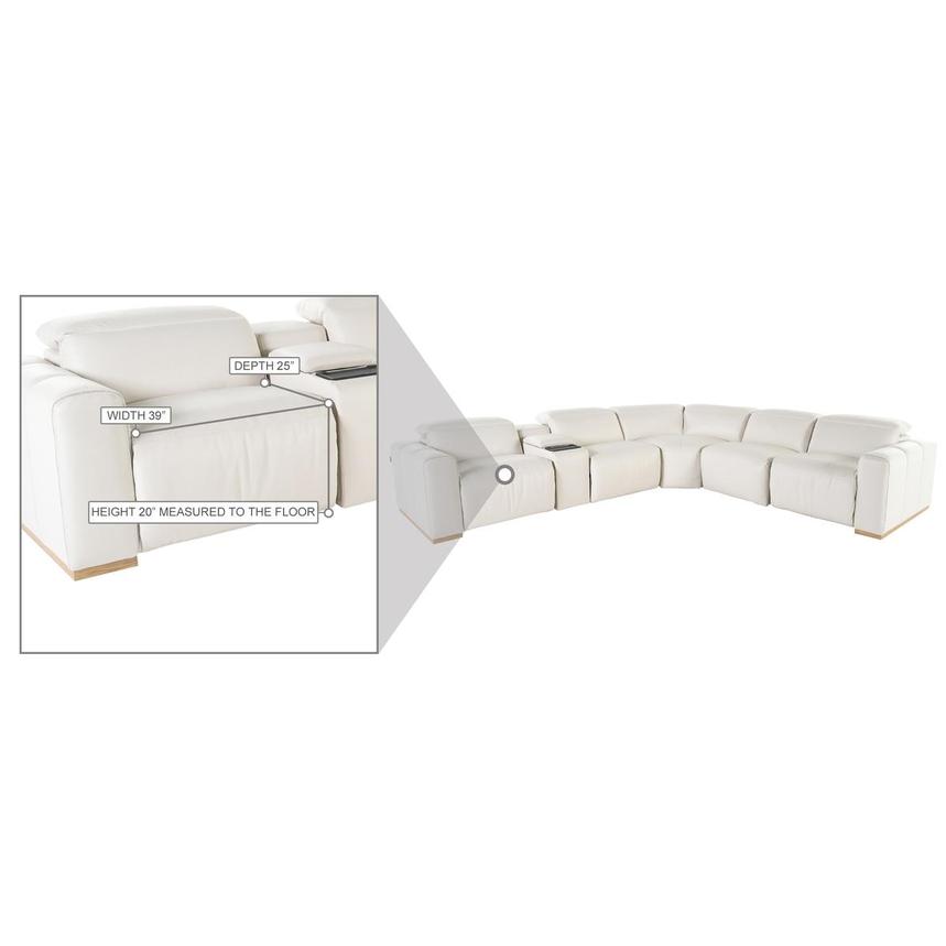Galak Leather Power Reclining Sectional with 6PCS/3PWR  alternate image, 10 of 10 images.