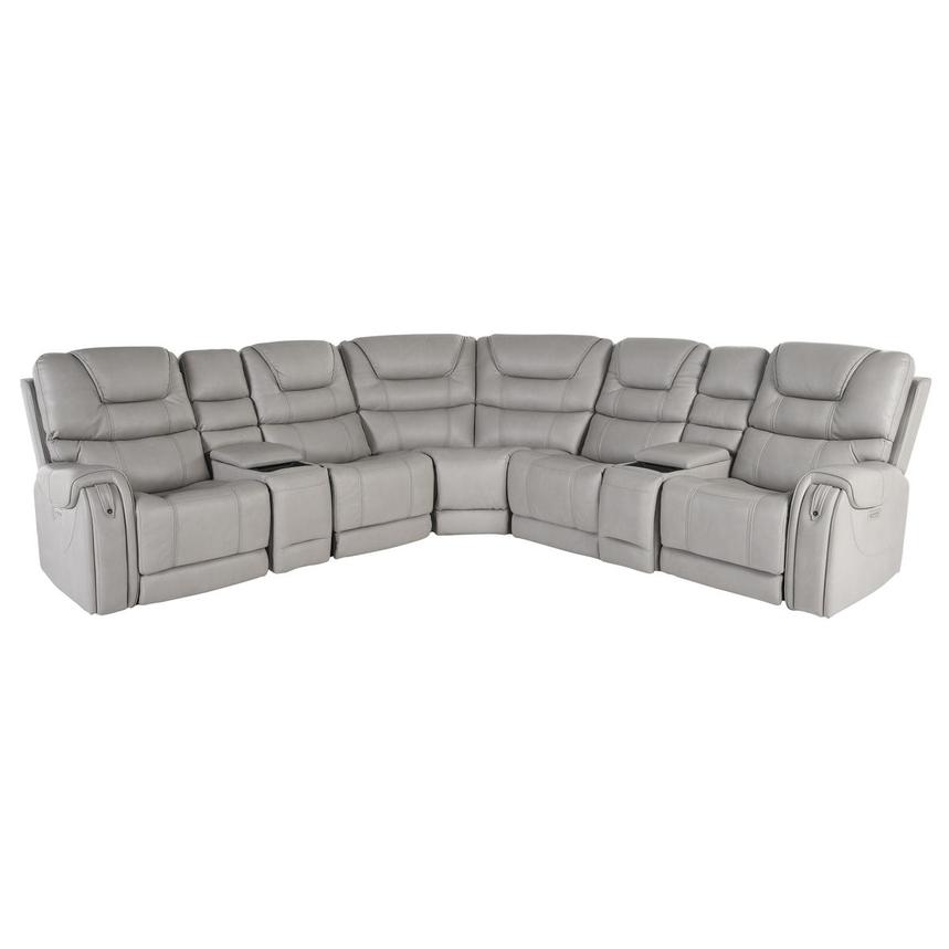 Capriccio Gray Power Reclining Sectional with 7PCS/3PWR  main image, 1 of 14 images.
