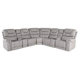 Capriccio Gray Power Reclining Sectional with 7PCS/3PWR