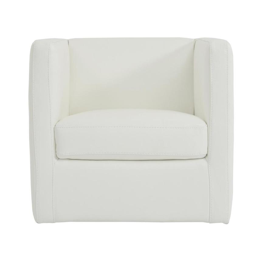 Cute White Accent Chair w/2 Pillows  alternate image, 2 of 8 images.