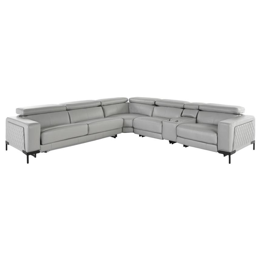 Forrest II 5PC/2PWR Leather Sectional Sofa w/Left Sleeper  main image, 1 of 9 images.