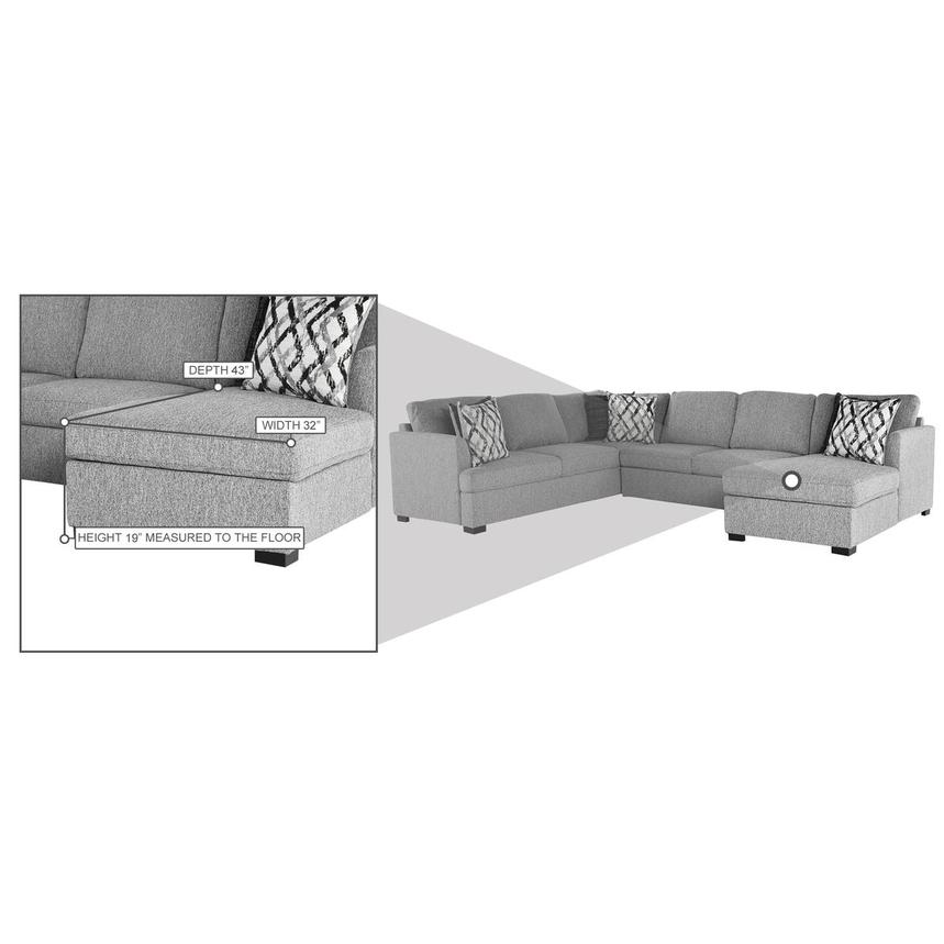 Vivian II Sectional Sleeper Sofa w/Right Chaise  alternate image, 8 of 8 images.