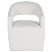 Lilly Ivory Arm Chair w/Casters  alternate image, 3 of 7 images.