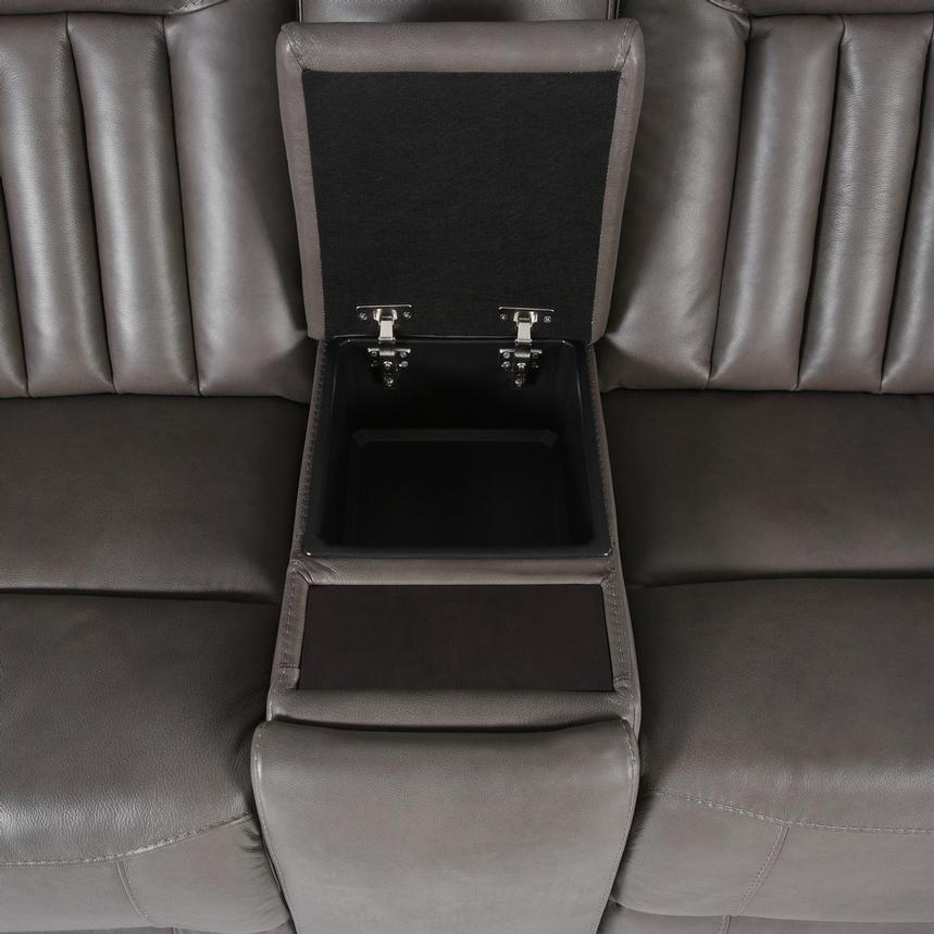 Devin Home Theater Leather Seating with 5PCS/2PWR  alternate image, 4 of 7 images.