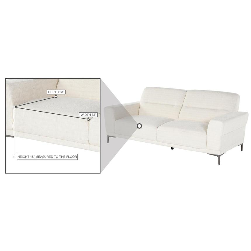 Daysi Cream Sofa  alternate image, 3 of 3 images.