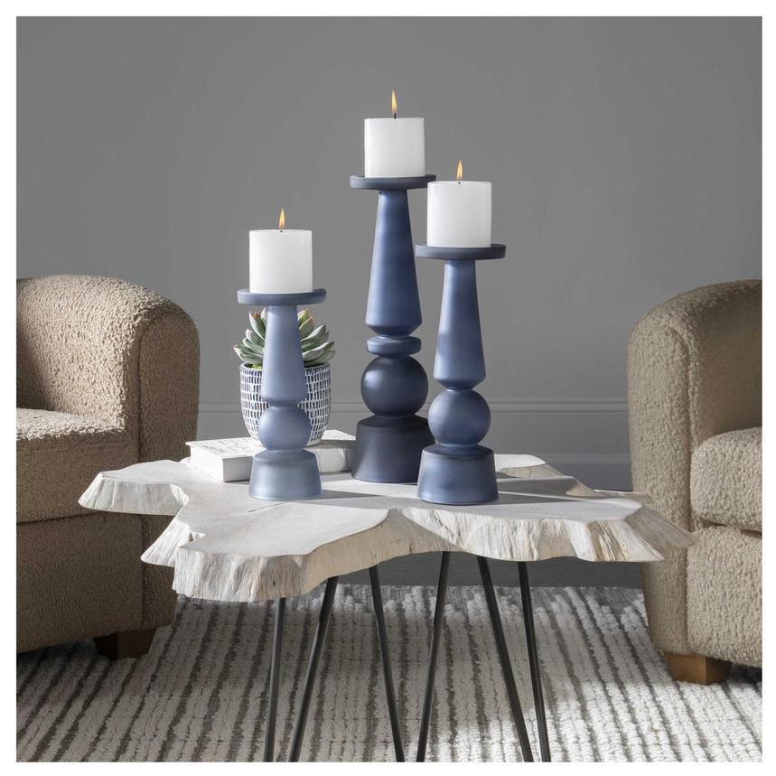 Cassie Blue Set of 3 Candle Holders  alternate image, 2 of 3 images.