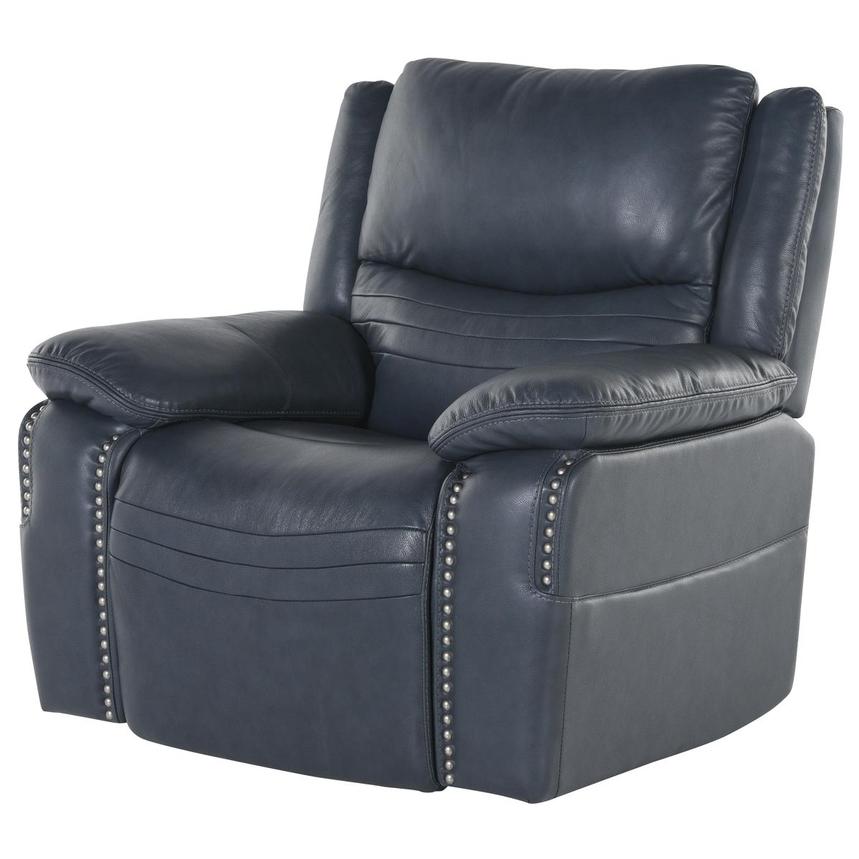 Onyx Leather Power Recliner  main image, 1 of 6 images.