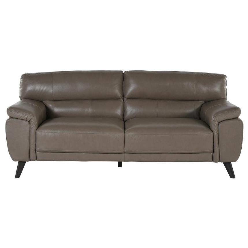 Franco Taupe Leather Sofa El Dorado Furniture