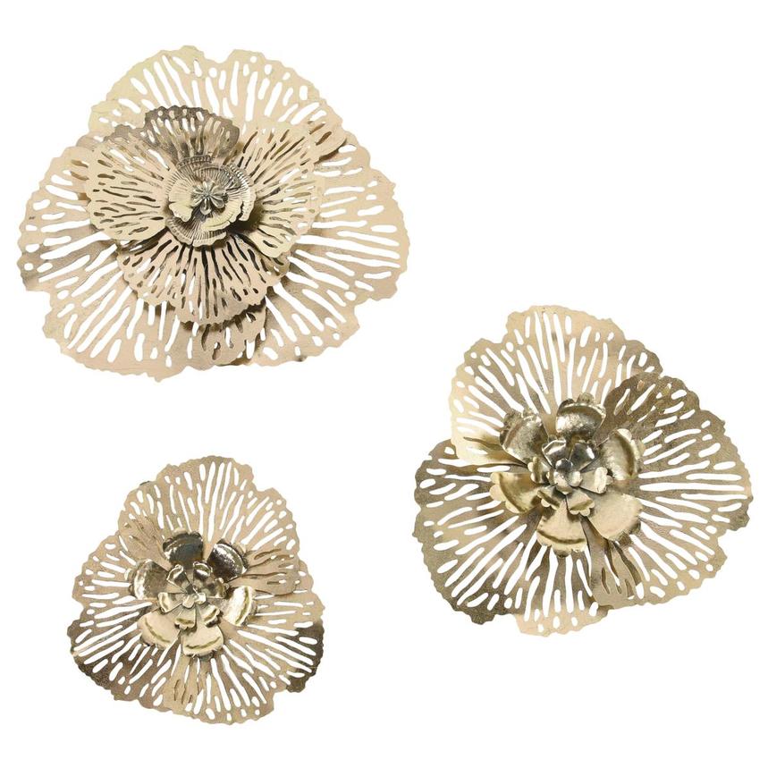 Flowers Set of 3 Wall Art main image, 1 of 4 images.