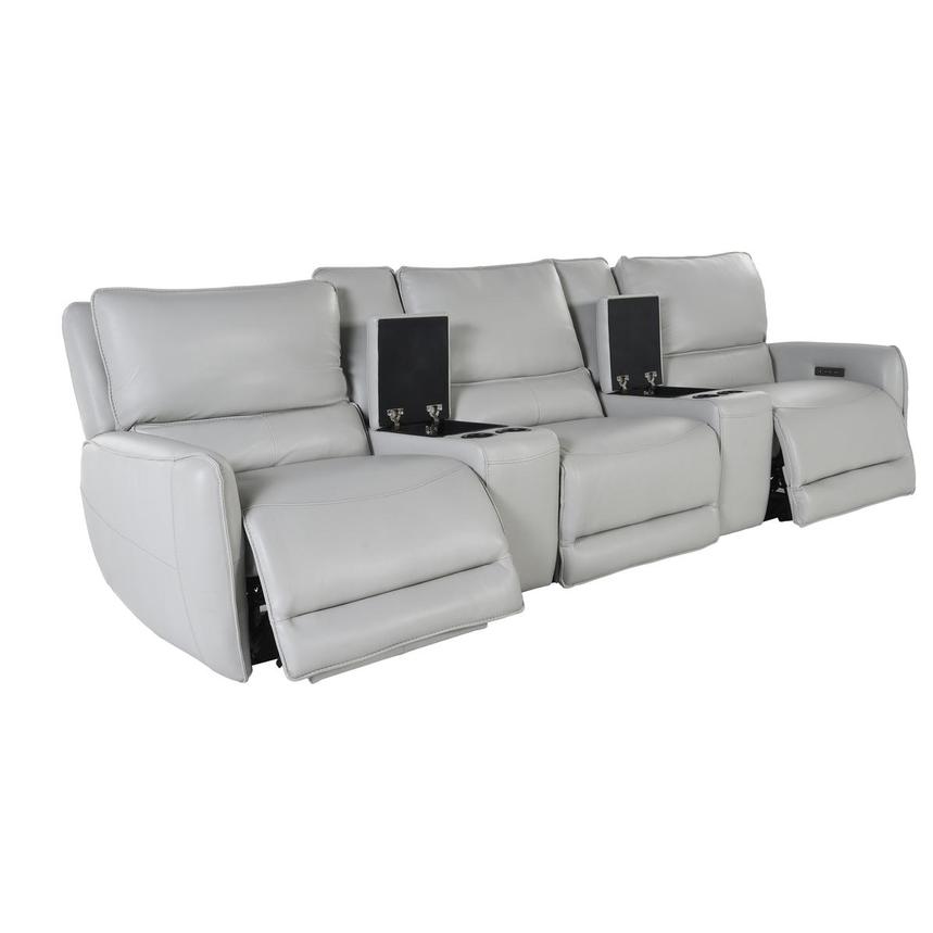 Georgia Home Theater Leather Seating with 5PCS/2PWR  alternate image, 3 of 5 images.