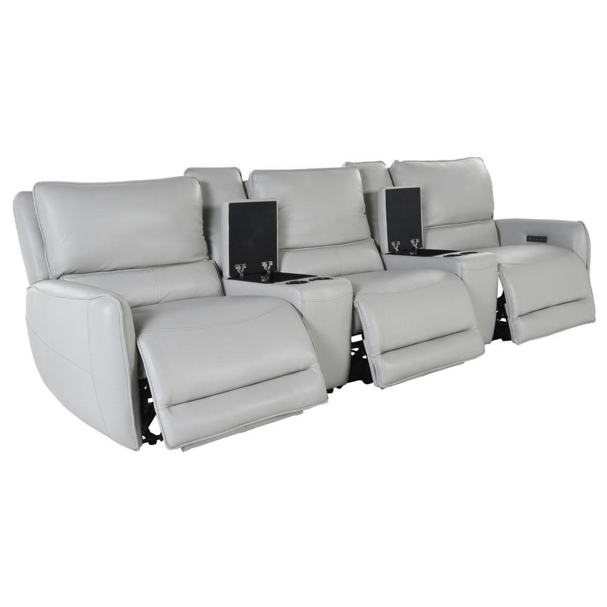 Georgia Home Theater Leather Seating with 5PCS/3PWR  alternate image, 3 of 5 images.