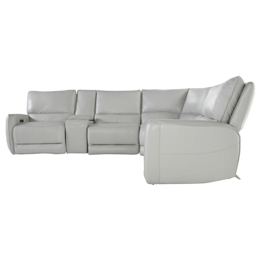 Georgia Leather Power Reclining Sectional with 6PCS/3PWR alternate image, 3 of 5 images.