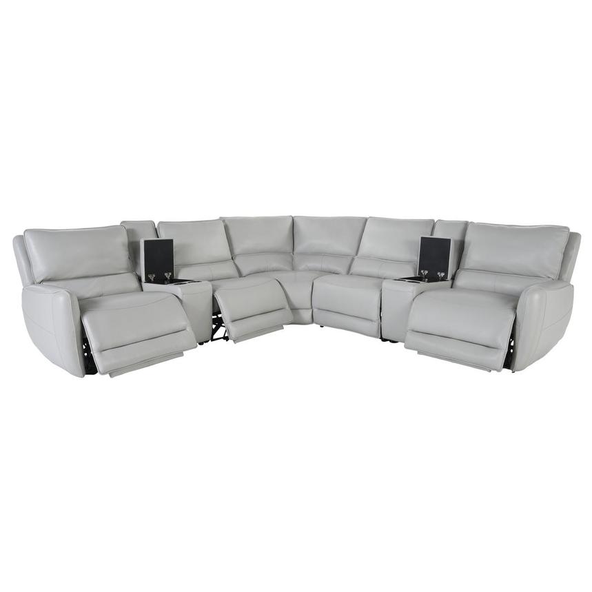 Georgia Leather Power Reclining Sectional with 7PCS/3PWR  alternate image, 3 of 6 images.