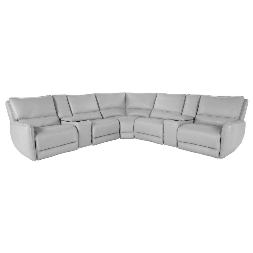 Georgia Leather Power Reclining Sectional with 7PCS/3PWR main image, 1 of 6 images.