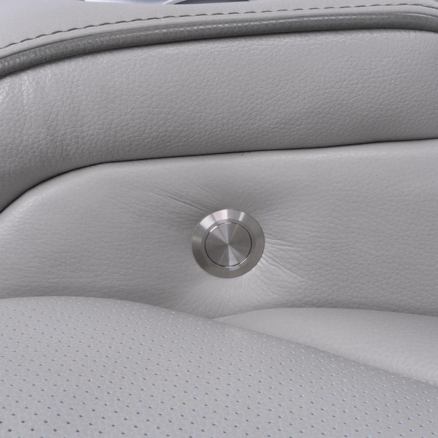 Pummel Gray Leather Power Reclining Loveseat alternate image, 11 of 13 images.
