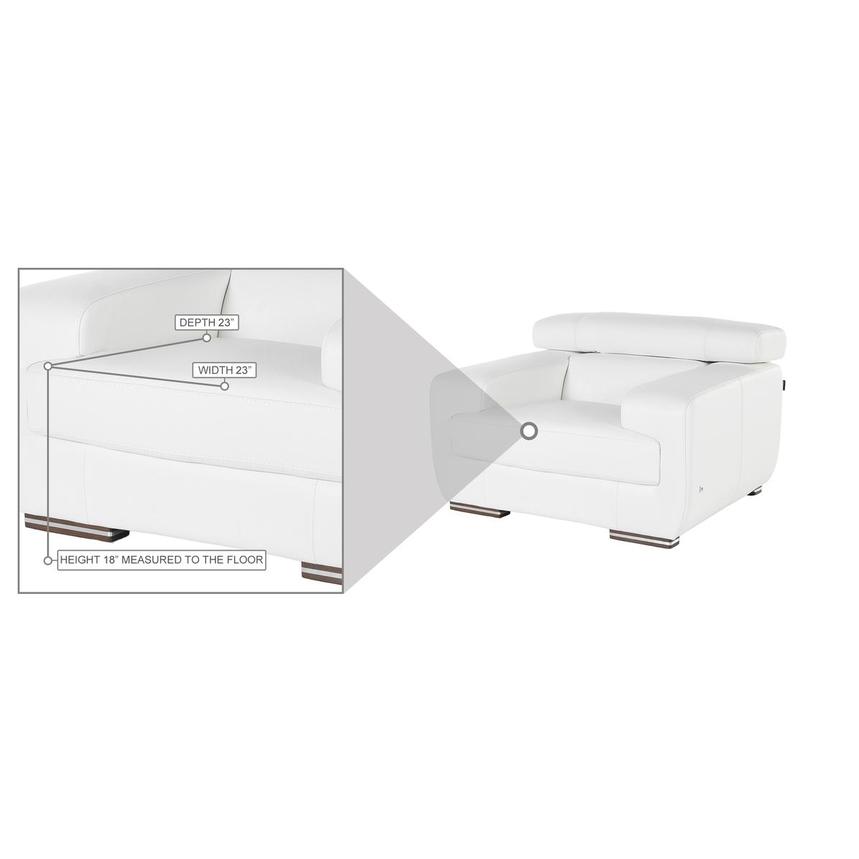 Grace White Leather Chair alternate image, 7 of 7 images.