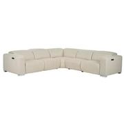 Samar Leather Power Reclining Sectional with 5PCS/2PWR  main image, 1 of 8 images.