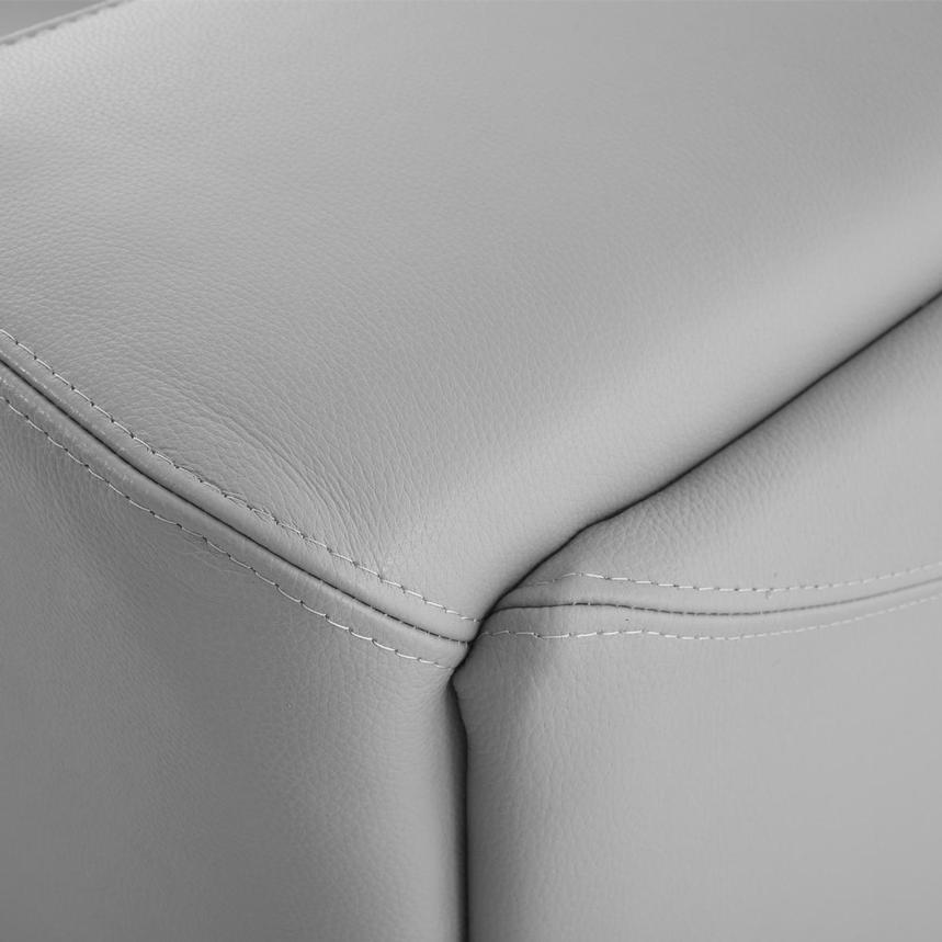 Anchi Silver Oversized Leather Sofa w/2PWR  alternate image, 5 of 8 images.