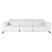Anchi White Oversized Leather Sofa w/3PWR  main image, 1 of 5 images.