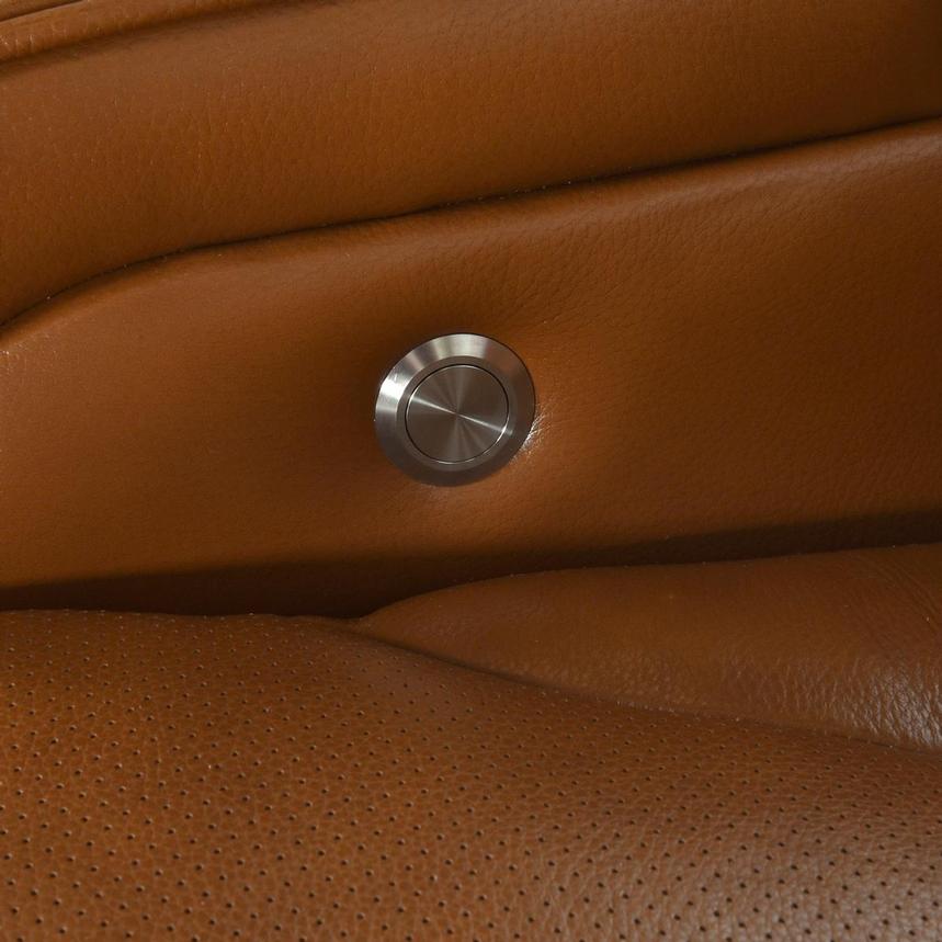 Pummel Tan Leather Power Recliner alternate image, 8 of 9 images.