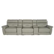 Naya Taupe Home Theater Leather Seating with 5PCS/3PWR  main image, 1 of 6 images.