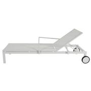 Mykonos White Chaise Lounge  alternate image, 3 of 5 images.