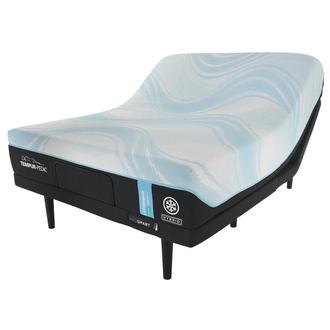 LuxeBreeze Hybrid-Medium Queen Mattress w/Ergo® ProSmart Powered Base by Tempur-Pedic