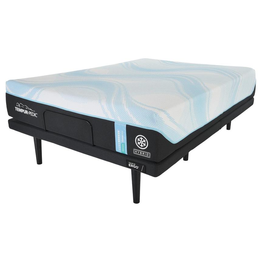 LuxeBreeze Hybrid-Medium Queen Mattress w/Ergo® 3.0 Powered Base by Tempur-Pedic alternate image, 3 of 5 images.