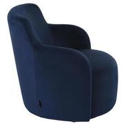 Joey II Blue Swivel Accent Chair  alternate image, 3 of 4 images.