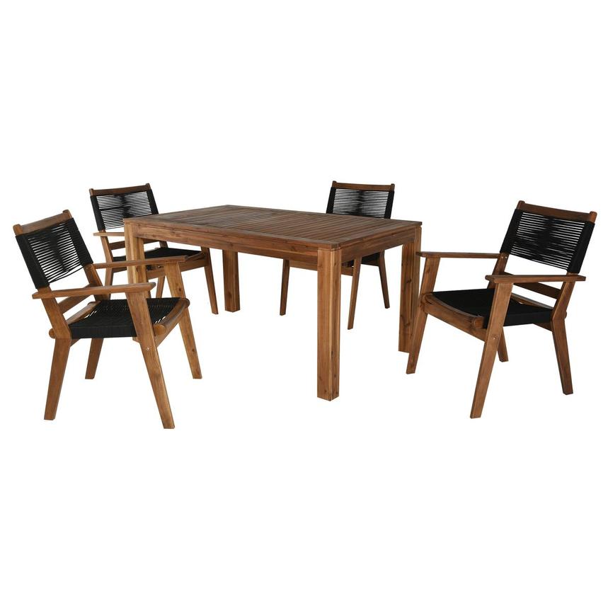 Laguna Black 5 Piece Patio Set El Dorado Furniture