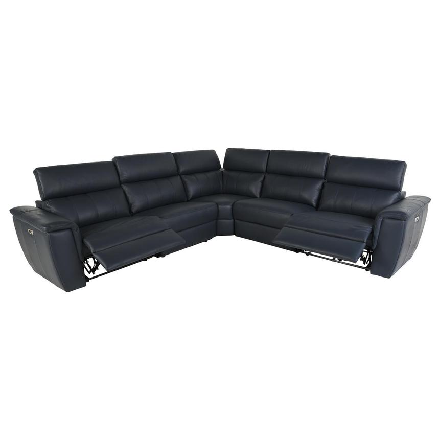 Washington Blue Power Reclining Sectional with 5PCS/3PWR  alternate image, 3 of 7 images.
