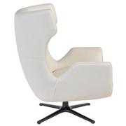 Domenico White Leather Accent Chair  alternate image, 3 of 7 images.