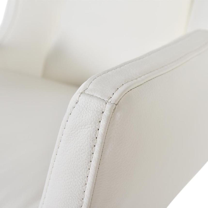 Domenico White Leather Accent Chair  alternate image, 5 of 7 images.
