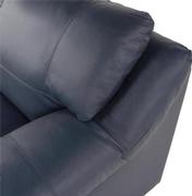 Rio Blue Leather Loveseat  alternate image, 5 of 7 images.