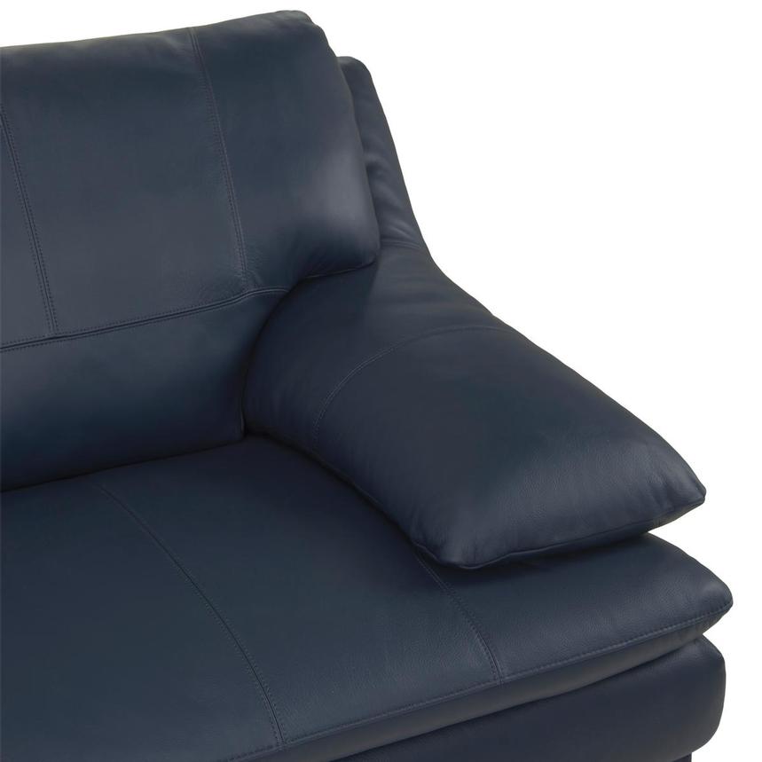 Rio Blue Leather Corner Sofa w/Left Chaise El Dorado Furniture