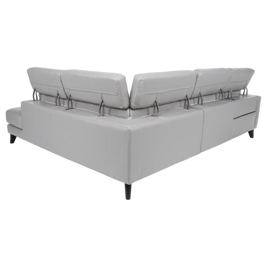 Johana Taupe Leather Power Reclining Sofa w/Right Chaise El Dorado