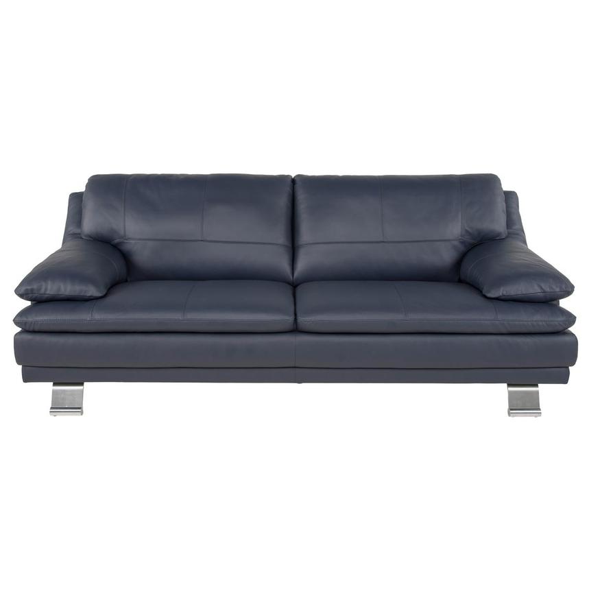Rio Blue Leather Sofa main image, 1 of 7 images.