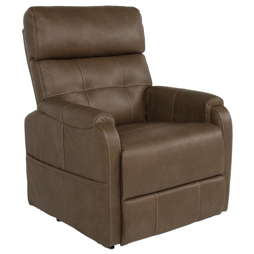 Dove Brown Power Lift Recliner w/Massage & Heat  alternate image, 3 of 9 images.