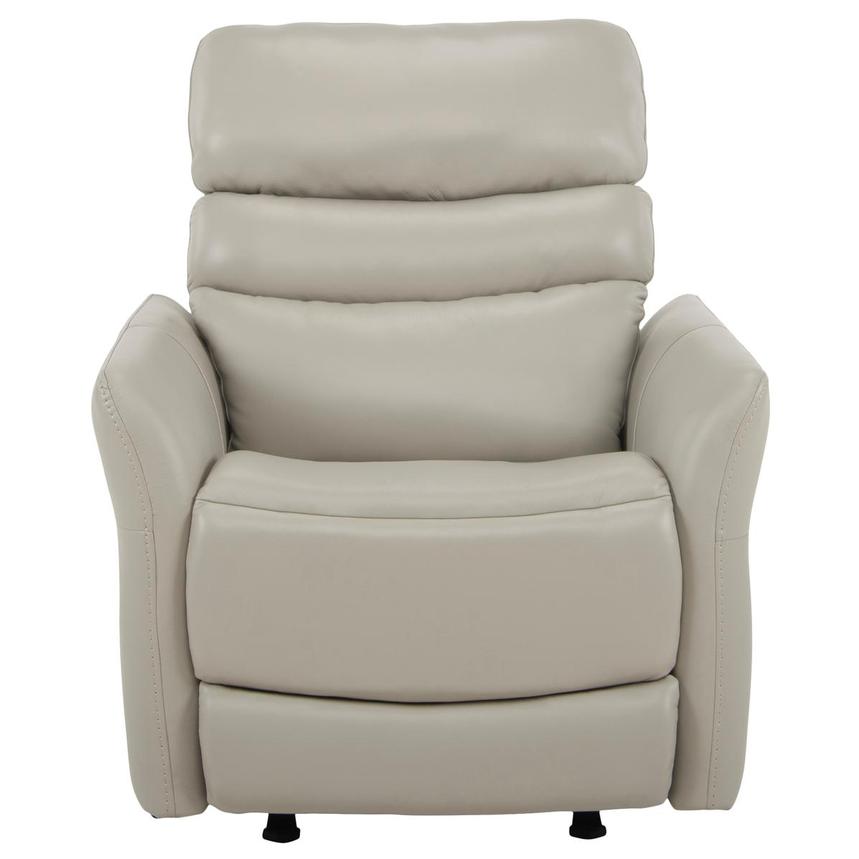 Serenity Gray Leather Power Recliner  alternate image, 3 of 12 images.