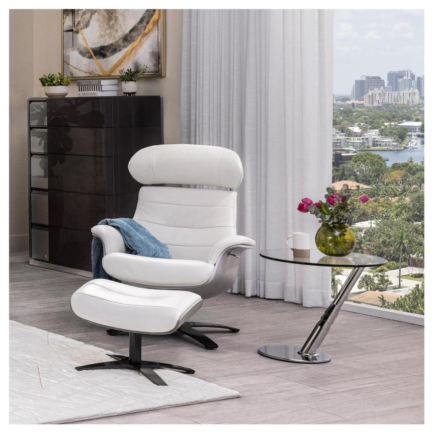 White genuine leather chair sales