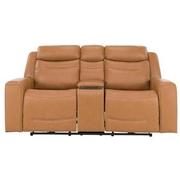 Byron Leather Power Reclining Sofa w/Console  alternate image, 3 of 12 images.