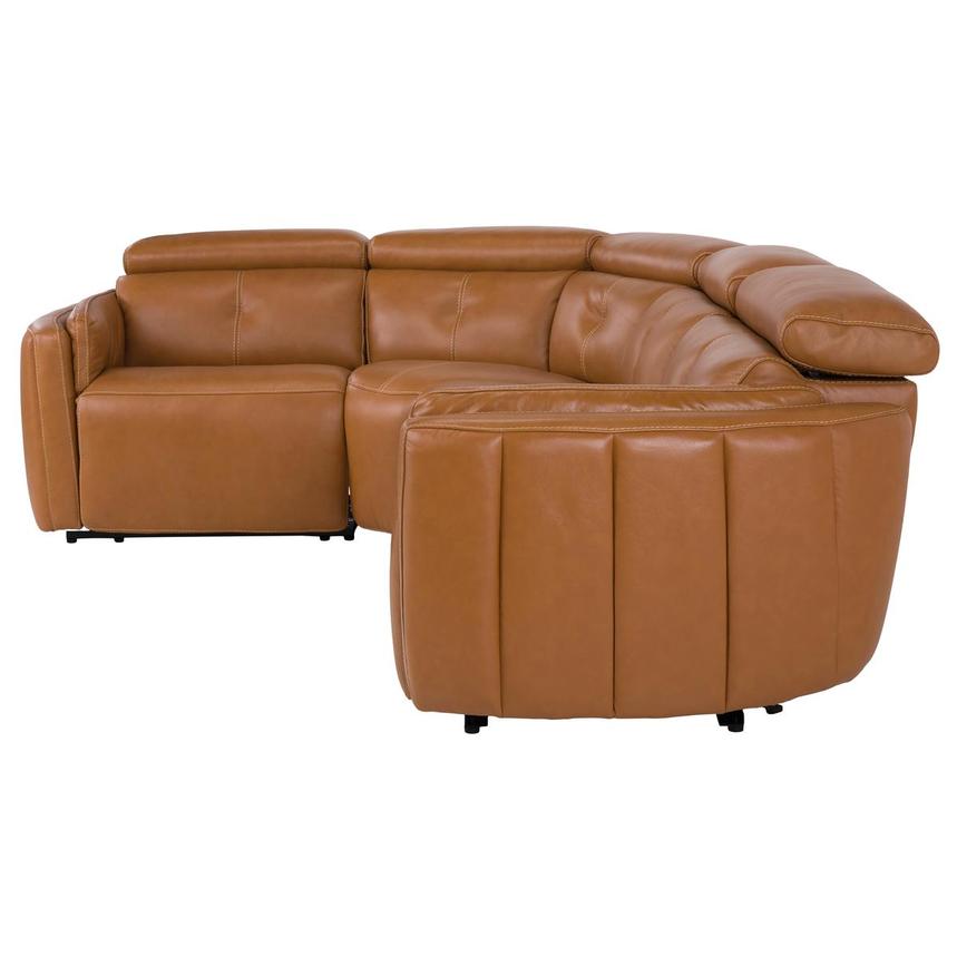 Kamet Tan Leather Power Reclining Sectional with 4PCS/2PWR  alternate image, 3 of 7 images.