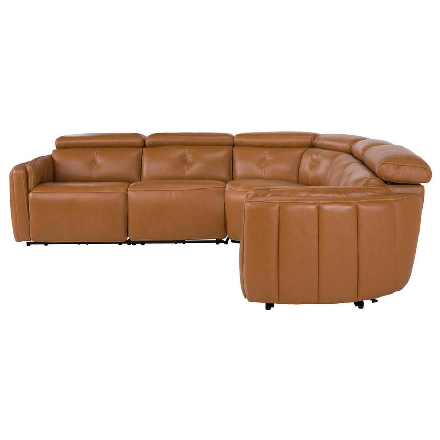 Kamet Tan Leather Power Reclining Sectional with 5PCS/3PWR  alternate image, 3 of 7 images.