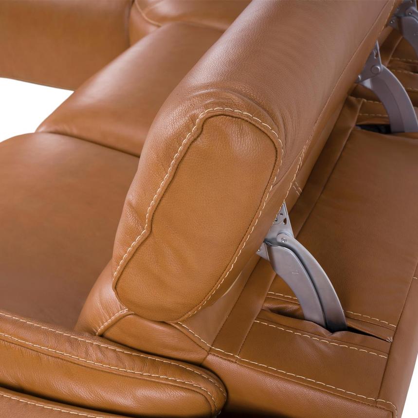 Kamet Tan Leather Power Reclining Sectional with 5PCS/2PWR alternate image, 5 of 7 images.