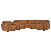 Kamet Leather Power Reclining Sectional with 6PCS/3PWR  main image, 1 of 10 images.