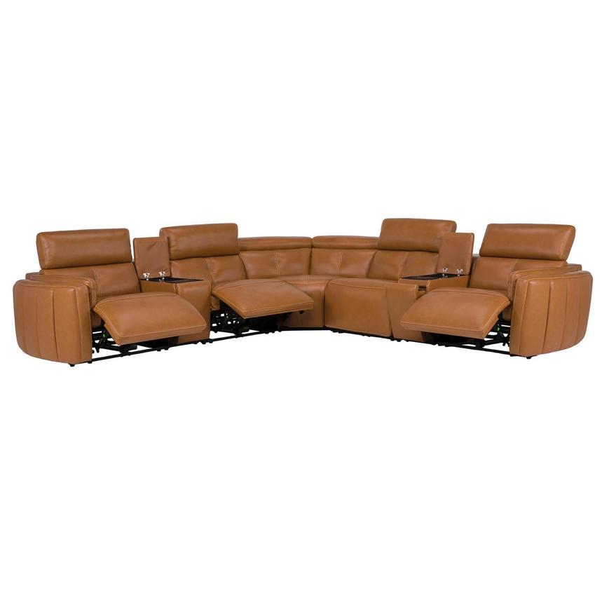 Kamet Leather Power Reclining Sectional with 7PCS/3PWR  alternate image, 2 of 8 images.