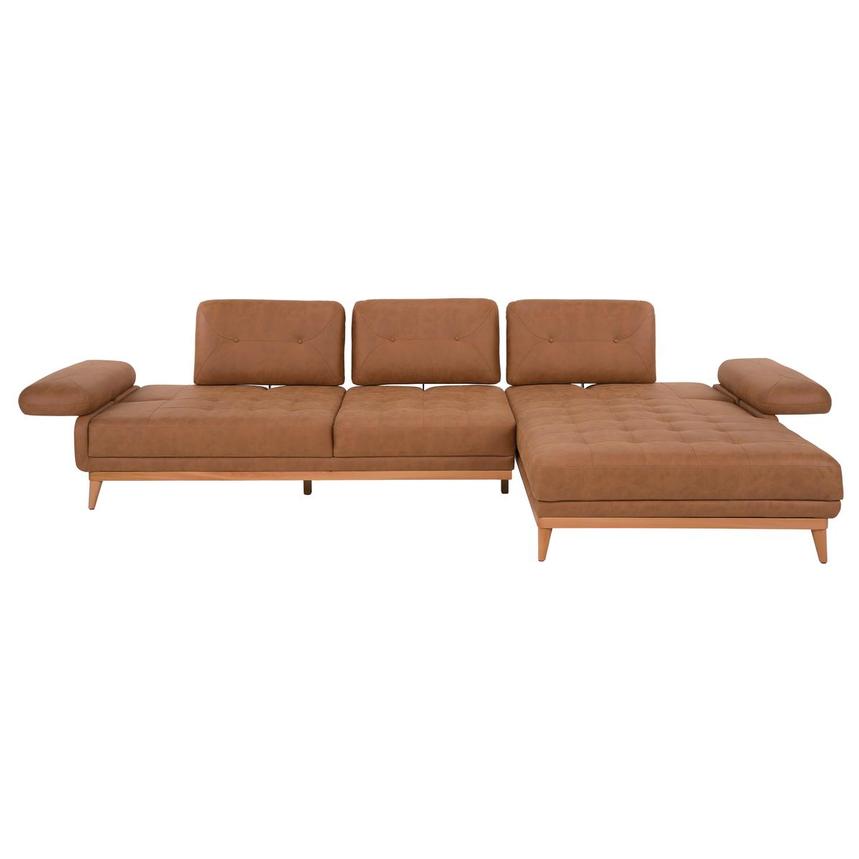 Pralin Brown Corner Sofa w/Right Chaise  alternate image, 3 of 11 images.