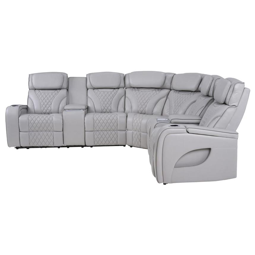 Pummel Gray Power Corner Sofa  alternate image, 5 of 16 images.